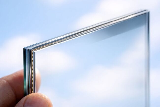 Transparent Solar Reaches 14.7% Efficiency, A Major Leap — AI-generated image of hand holding clear solar panel, balancing visibility and energy generation